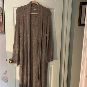 Barefoot Dreams Taupe Ribbed Cardigan